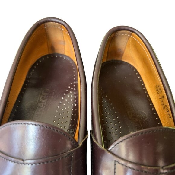 Vintage Sebago Burgundy Pinch Moc Toe Penny Loafer Shoes Mens Size 10.5 D USA main image 10